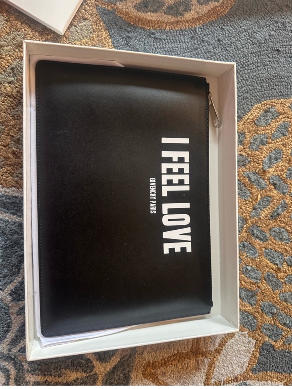 Givenchy Paris “ I feel love” zip up pouch